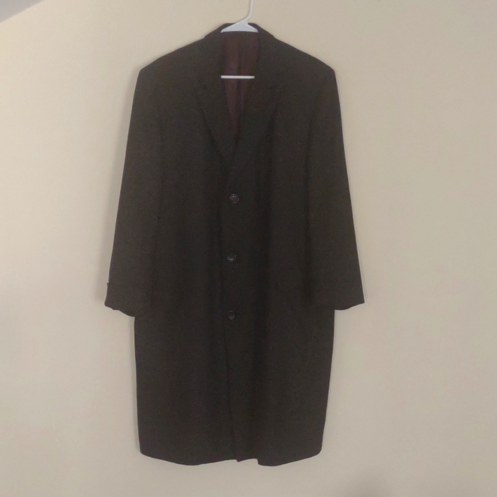 Botony 500 Maurice L Rothschild overcoat. Dark charcoal Lined 43R Made in USA
